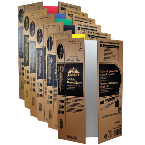 Elmer's Premium Tri-Fold Foam Display Board, 36 x 48 Inches, Black, Single  Board (902091) : : Office Products