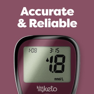 Kiss My Keto Blood Ketone Monitor — Complete Starter Kit for Ketosis  Testing, Test Blood Ketone Level — Advanced Pre-Calibrated Keto Meter +  Accessories for Measuring Ketosis 