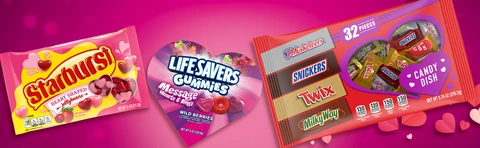 Mars Valentine Exchange Mix, M&M's, Snickers, Skittles & Twix