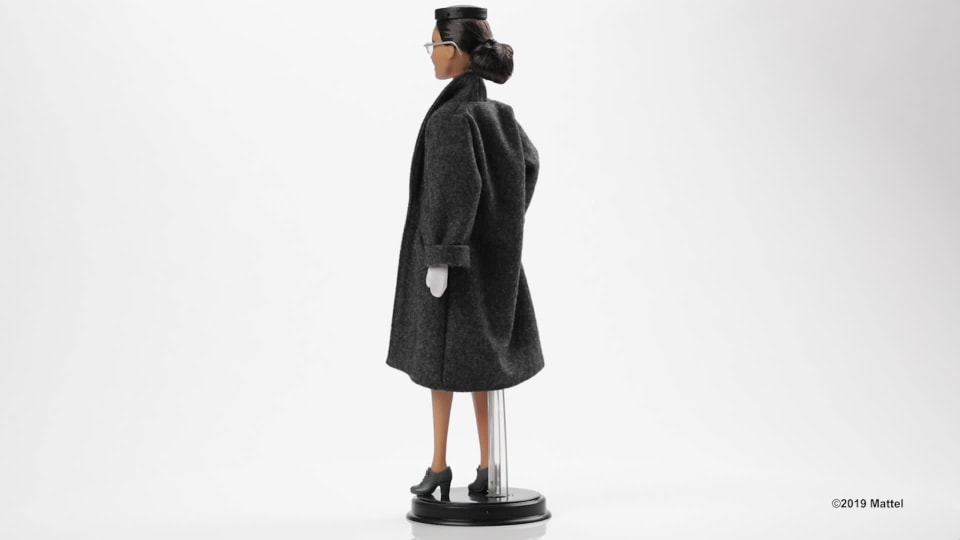 thumbnail video image 2 of Barbie Inspiring Women Rosa Parks Collectible Doll with Dress, Wool Coat & Accessories, 2 of 7