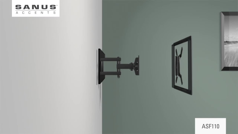 thumbnail video image 2 of Sanus Accents ASF110 - Mounting kit (wall mount) - for flat panel - black - screen size: 13"-32" - wall-mountable, 2 of 8