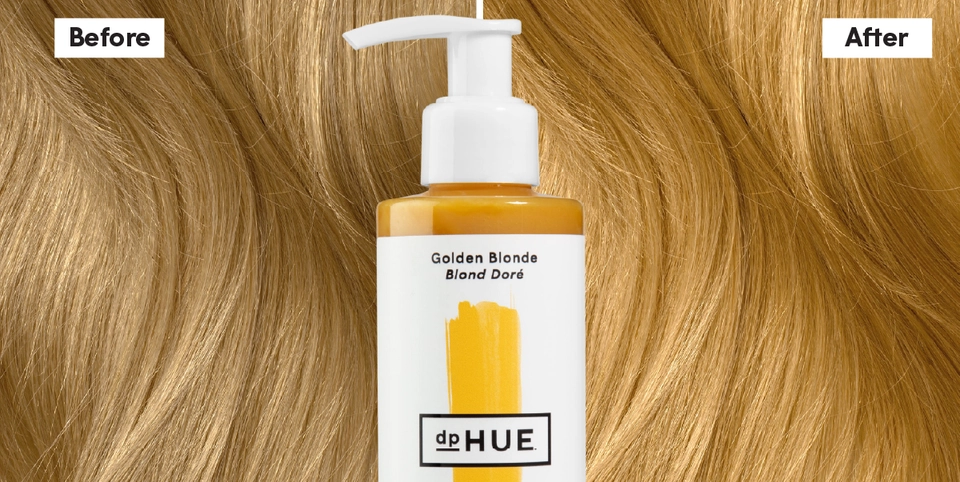 Gloss+ Before &amp; After on Golden Blonde hair | dpHUE