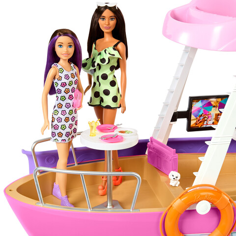 2 Barbie Doll Boat Pool Play set #4 with Puppy, Chelsea