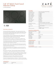 cafe induction cooktop chp