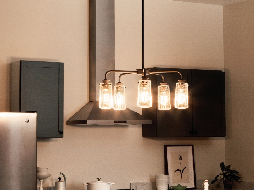 Kichler Cullen 5-Light Classic Pewter Modern/Contemporary Geometric Medium Hanging Pendant Light