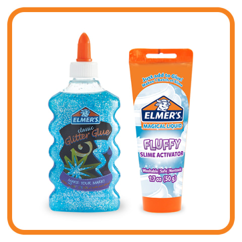 Elmer's Fluffy Slime Kit, Includes Elmer's Translucent Glue, Elmer's  Glitter Glue, Elmer's Slime Activator, 4 Count 