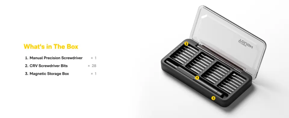 Hyper Tough 29-Piece Precision Screwdriver Set, Manual Tool Kit