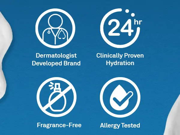 Dermatologist developed, fragrance free Lubriderm is allergy tested &amp; moisturizes skin for 24-hours