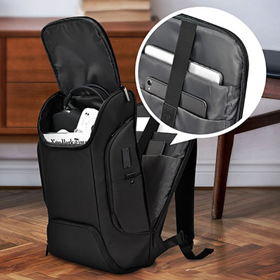 breenon backpack with a padded laptop sleeve interior