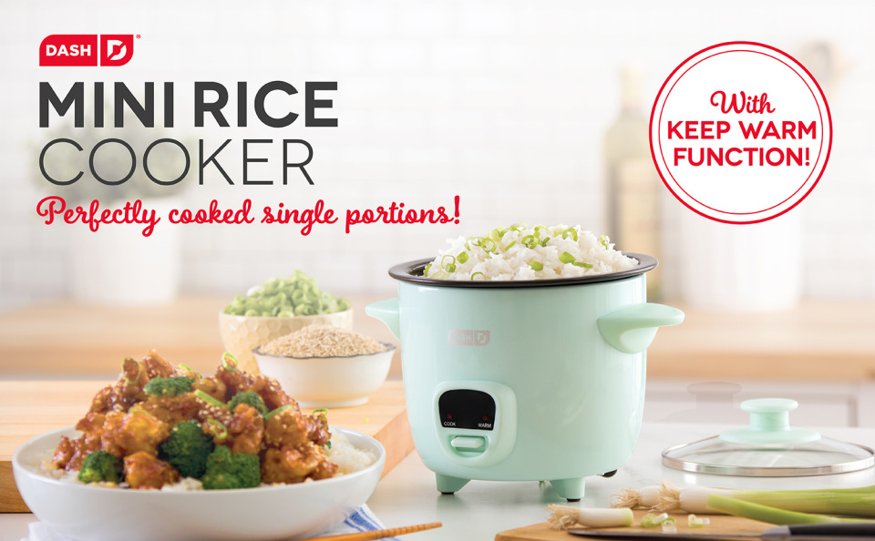 DASH Mini Rice Cooker Steamer with Removable Nonstick Pot, Keep Warm  Function & Recipe Guide, 5 Quart, for Soups, Stews, Grains & Oatmeal - Aqua