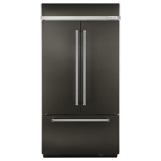 U-Line 1175RB00 24 Built-in All Refrigerator with 5.7 cu. ft. Capacity,  Automatic Defrost, Tempered Glass Shelves and Push Button Digital Control:  Black