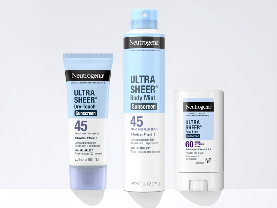 Neutrogena Ultra Sheer Sunscreen Products
