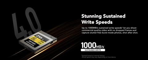 Lexar 128GB GOLD CFexpress 4.0 Type B Card Card, for Photographers