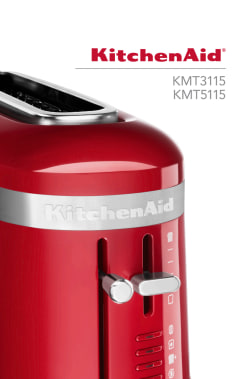 KitchenAid KMT3115ER 2 Slice Long Slot 2 Slice Toaster, Empire Red No Crumb  Tray