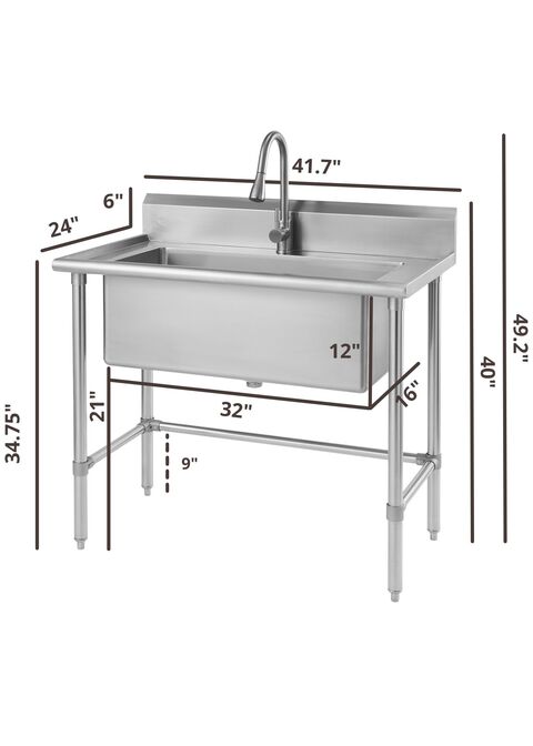 dimensions of the utility sink