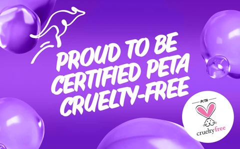 proud to be certified peta cruelty-free