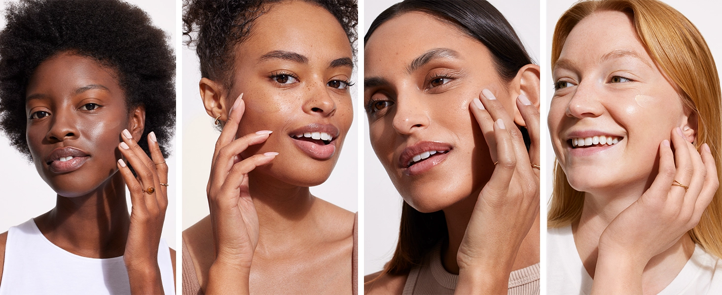 Four women with various skin tones