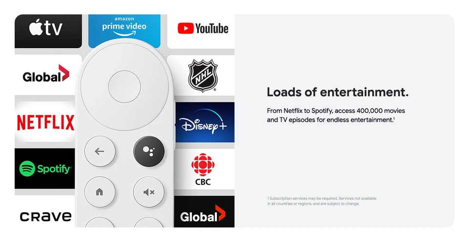 Google Chromecast 2K with HD Google TV - White GA03131-CA | RONA Google Chromecast 2K with HD Google TV - White GA03131-CA | RONA