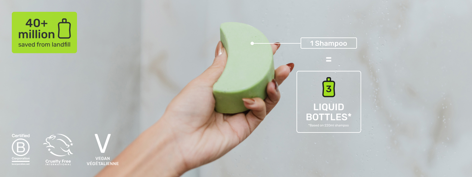 1 Ethique Beauty Solid Shampoo is equal to 3 liquid bottles.