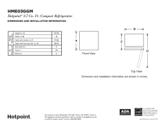 HME03GGMBB by Hotpoint - Hotpoint® ENERGY STAR® 2.7 cu. ft. Compact  Refrigerator