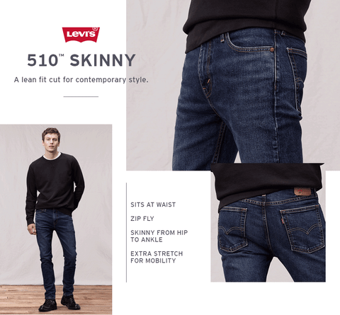 mens levis 510 skinny jeans