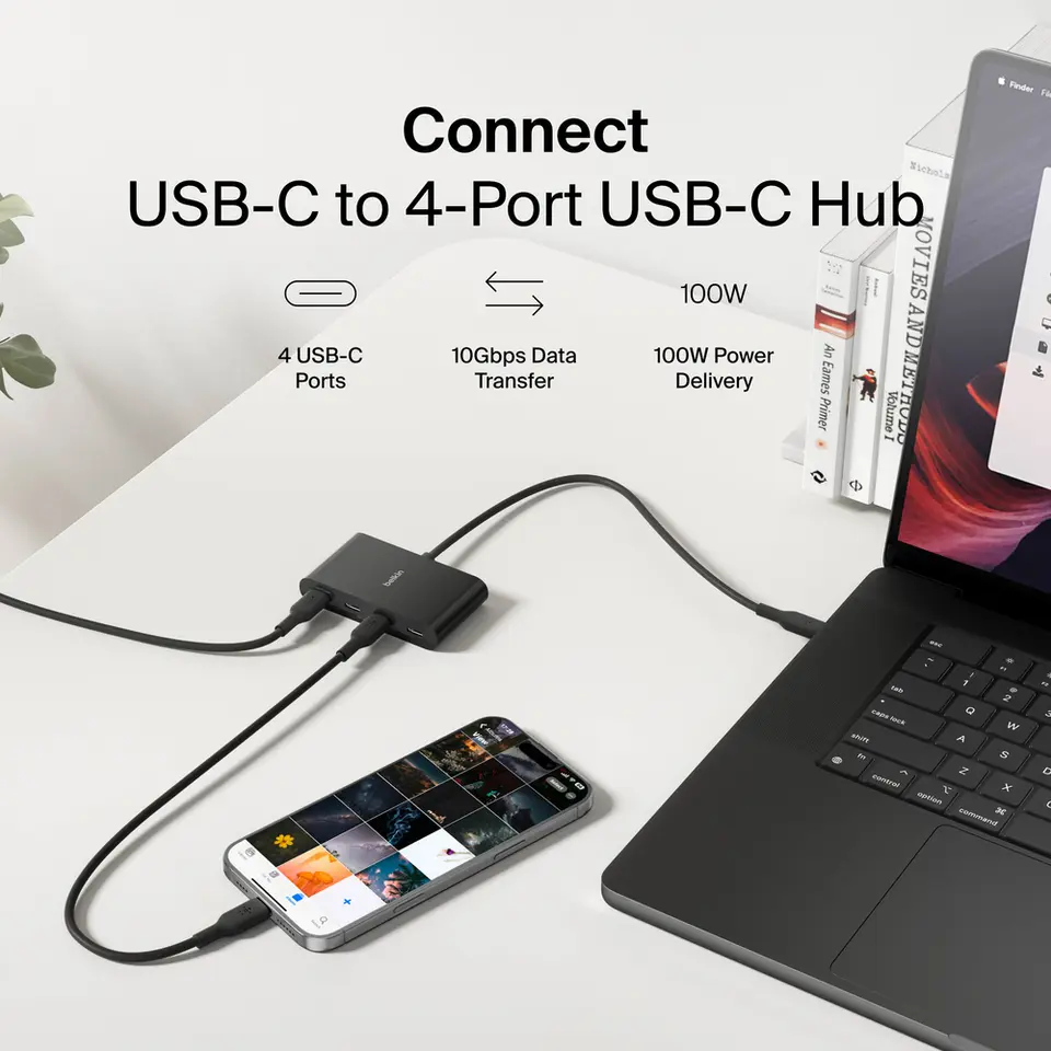 Belkin 4 Port USB Type-C Hub - Thumbnail 5