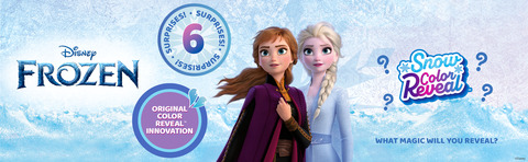 Eurotoys  FROZEN COLOR REVEAL SNOW Bambola con 6 sorprese tra cui un  personaggio, ispirata ai film Disney, Giocattolo e regalo per Bambini 3+  Anni, HMB83 - MATTEL - 194735123728