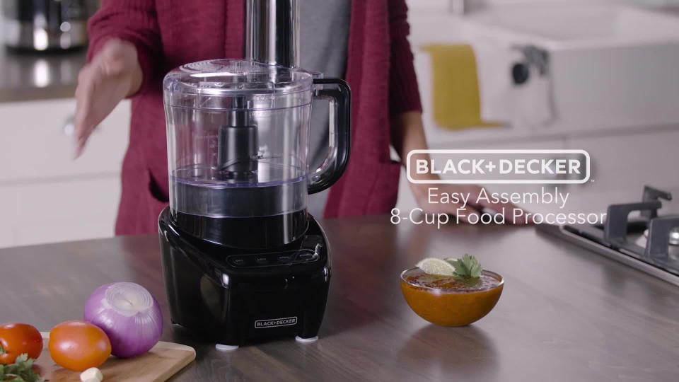 black & decker easy assembly 8 cup food processor