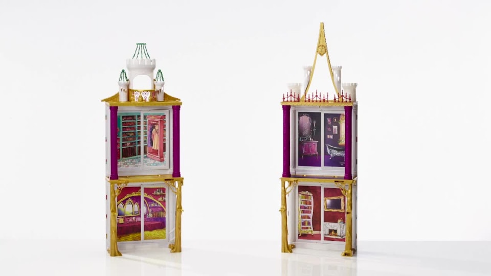 thumbnail video image 2 of Replacement Parts for Ever After High 2 in 1 Castle/High School Playset - DLB40 ~ Replacement Purple Dollhouse Chair, 2 of 6
