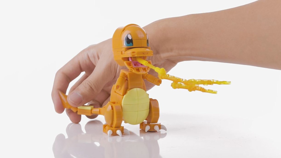 Mega Pokemon Charmander Posable Action Figure Pokeball 16 Piece Buildi