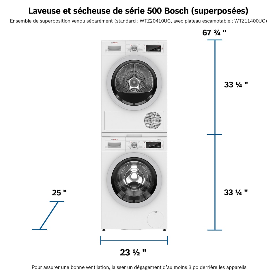 Laveuse compacte Bosch de série 500 de 2,2 pi3 - WAW285H1UC