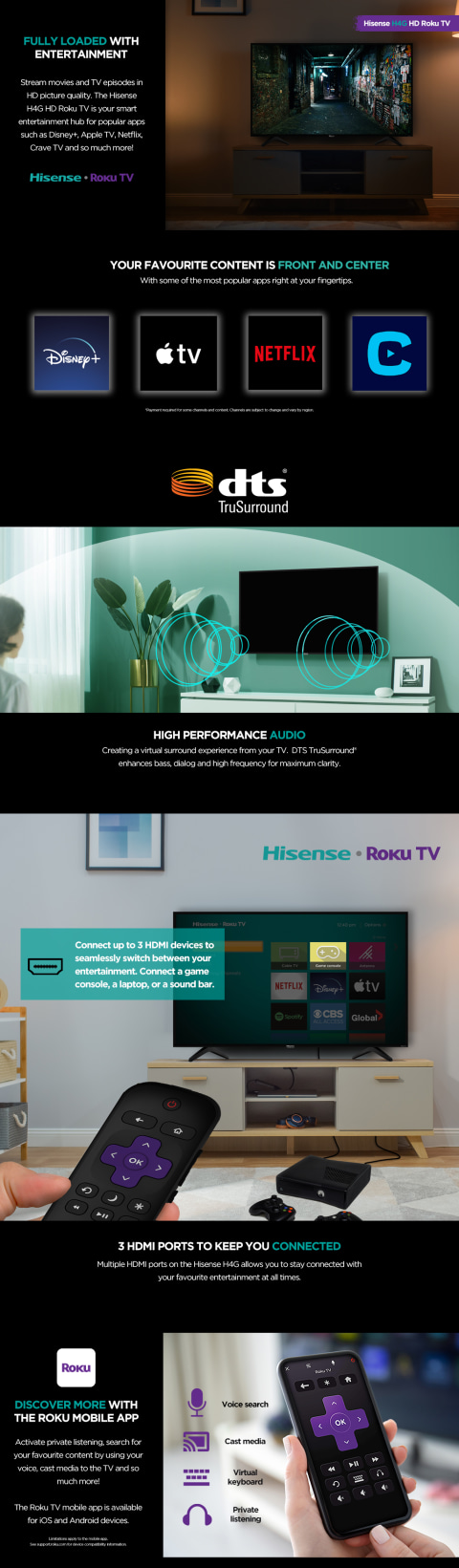 Hisense H4G Series TV