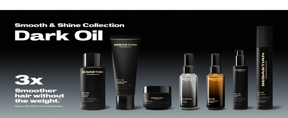 Sebastian Dark Oil Line for three times smoother hair without the weight