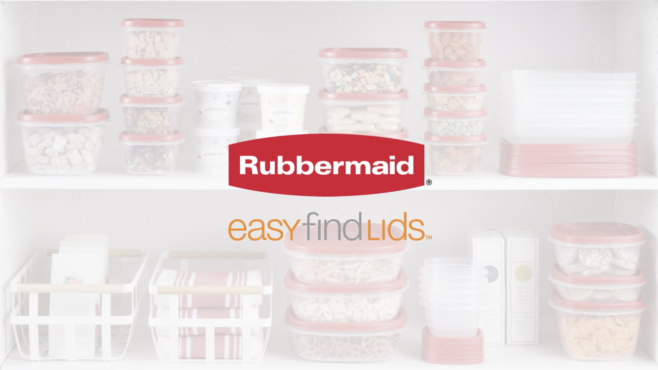 Rubbermaid EasyFindLid, 14 Cup, Square Plastic Food Storage Container 