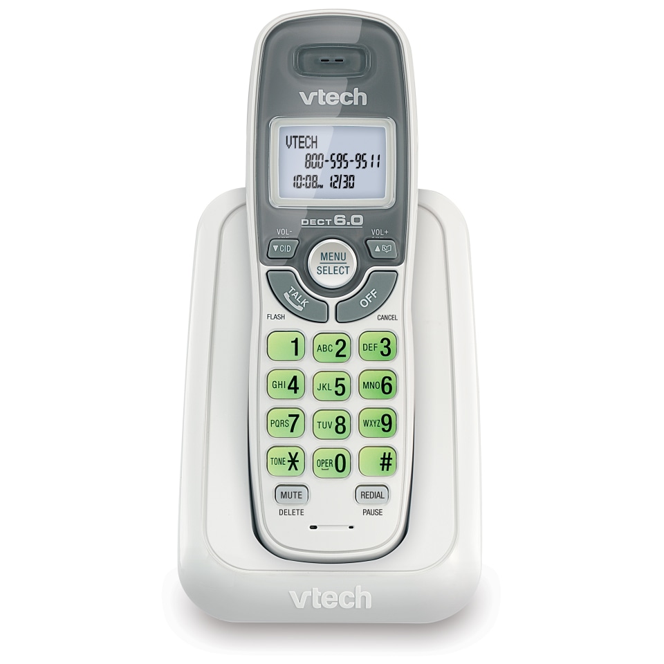 Vtech Cs Dect Cordless Phone With Answering System And Caller Id Call Waiting White