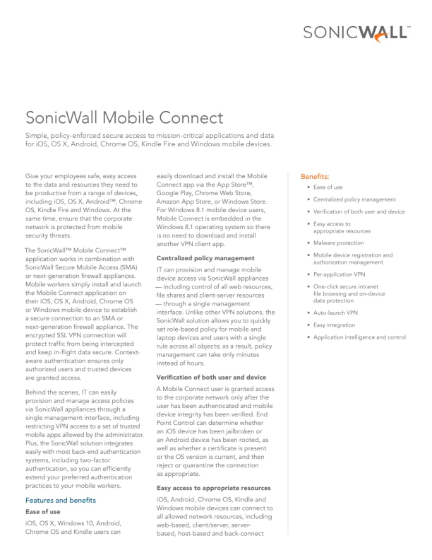 dell sonicwall global vpn client android