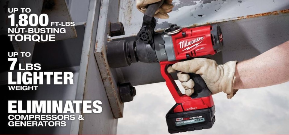 Milwaukee Tool - Cordless Impact Wrench: 18V, 1″ Drive, 0 to 2,450 BPM, 0  to 1,650 RPM - 95989323 - MSC Industrial Supply