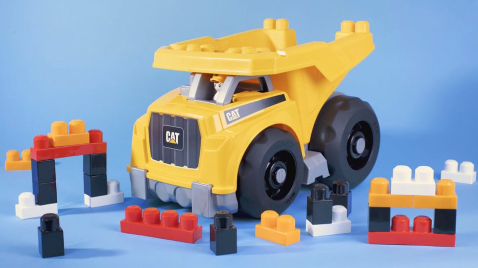 MEGA BLOKS Fisher-Price Building Toy Blocks Cat Large Dump Truck (25 Pieces) For Toddler - image 2 of 7