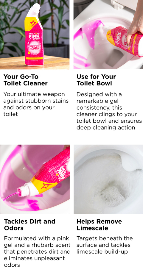 The Pink Stuff, Miracle Toilet Cleaner Gel, Bathroom Cleaner, 25.4