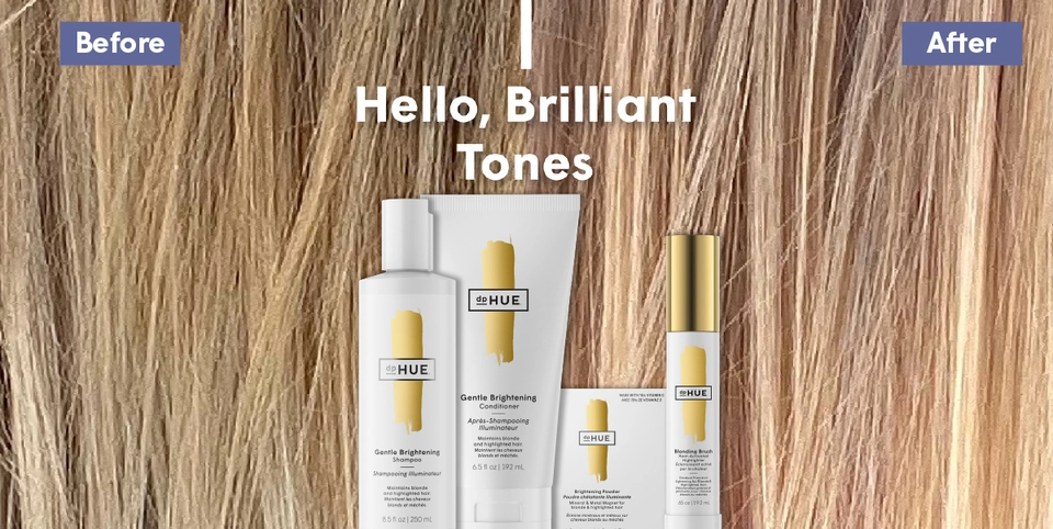 Brightening Collection - Before &amp; After on Blonde Hair | dpHUE