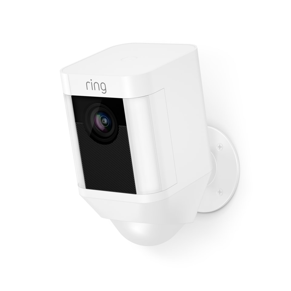 Buy Ring Spotlight Cam Battery HD Security Camera with Built Two-Way Talk  and a Siren Alarm, White, Works with Alexa Online in TurkeyB0758L64L9