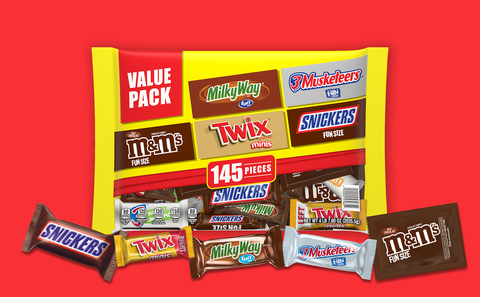 M&M'S, Twix, Snickers & More Bulk Chocolate Candy Variety, 145 ct.