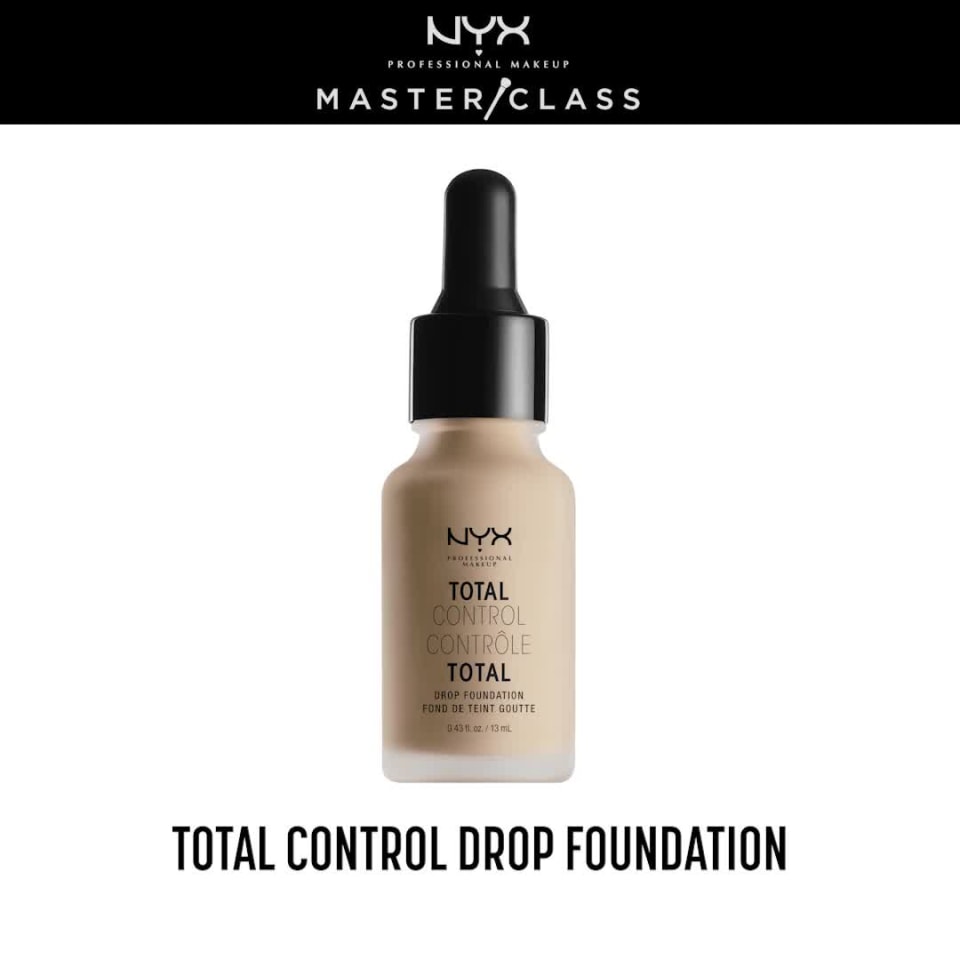 thumbnail video image 2 of NYX Professional Makeup Total Control Drop Foundation, Nutmeg, 2 of 4