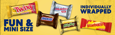 M&M'S Snickers Starburst & Twix Bulk Halloween Candy Variety Pack