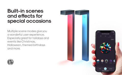Built-in scenes and effects for special occasions.