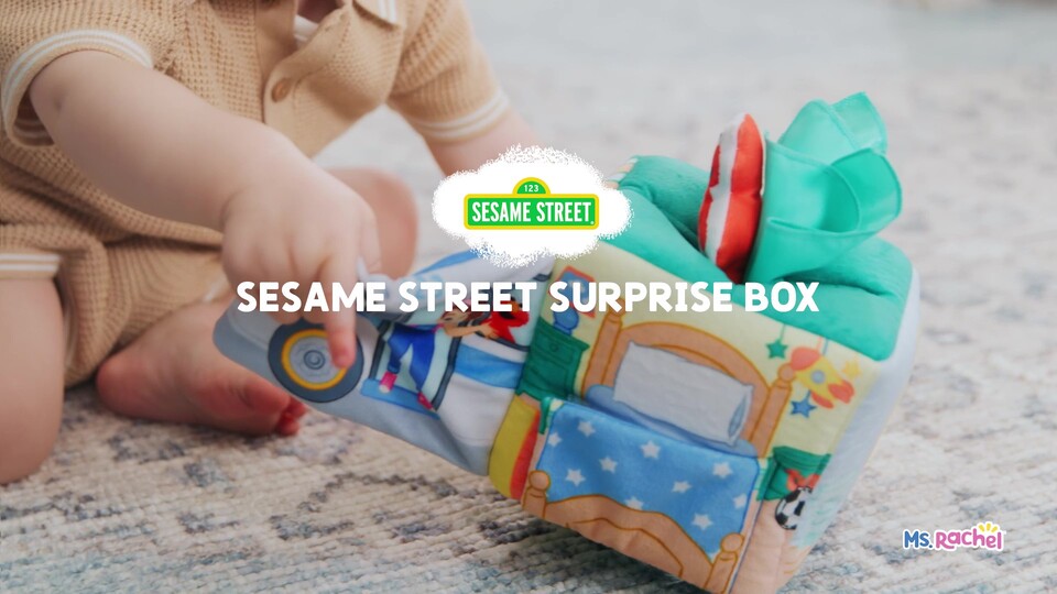 Ms. Rachel, Sesame Street Surprise Learning Box with Plush Elmo