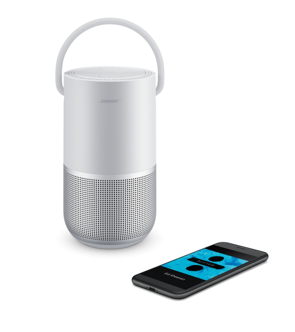 Bose - Portable Home Speaker with built-in WiFi, Bluetooth, Google  Assistant and Alexa Voice Control - Luxe Silver