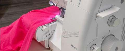 Air1800 with a bright pink fabric featuring the rolled hem feature.