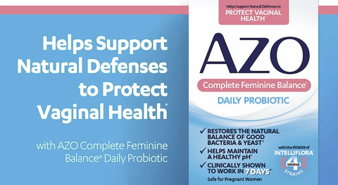 AZO Complete Feminine Balance Daily Probiotics for Women, 30 Count