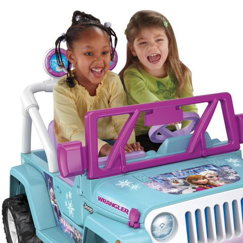 Power Wheels Disney Frozen Jeep Wrangler Battery-Powered Ride-On Toy  Vehicle with Music & Sounds 